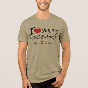 Jag älskar min man text med rött hjärtsymbol för r t shirt