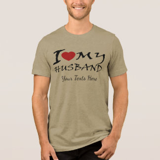 Jag älskar min man text med rött hjärtsymbol för r t shirt