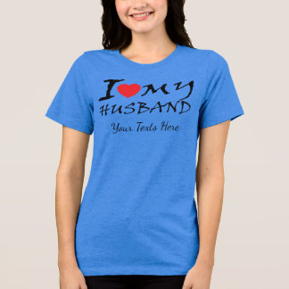 Jag älskar min man text med rött hjärtsymbol för r t shirt