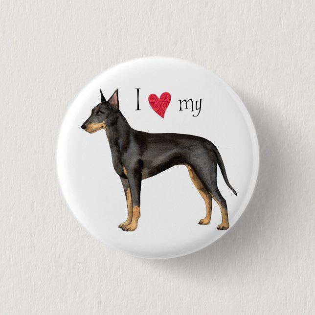 Jag älskar min Manchester Terrier Knapp (Framsida)