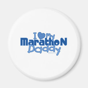 Jag älskar min maratonpappa magnet