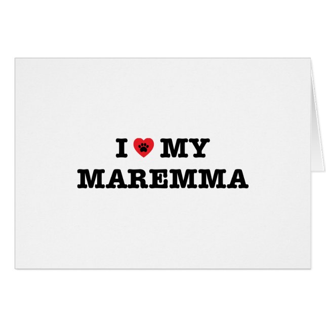 Jag älskar min Maremma Hälsningskort (Framsidan Horizontal)