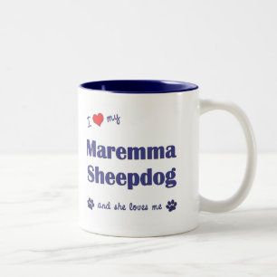 Jag älskar min Maremma Sheepdog (den kvinnliga Två-Tonad Mugg