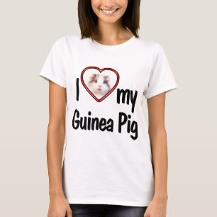 Jag älskar min marsvin - Söt röd hjärta fotoram T Shirt