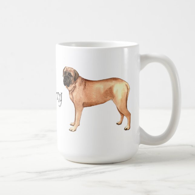 Jag älskar min Mastiff Kaffemugg (Höger)