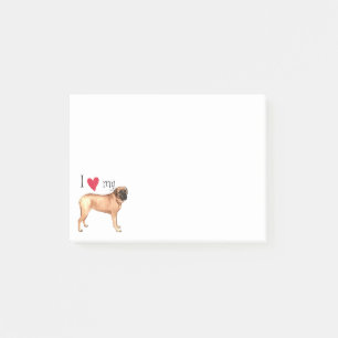 Jag älskar min Mastiff Post-it Block