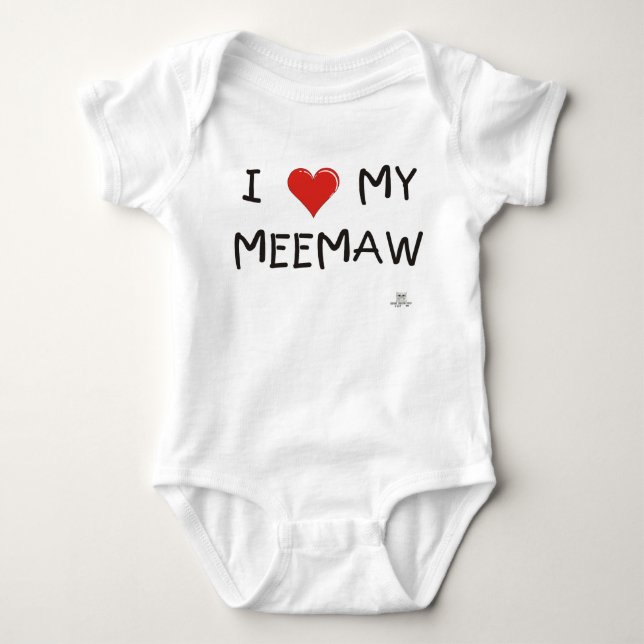 JAG ÄLSKAR MIN MEEMAW. Begynna Creeper. Tee (Framsida)