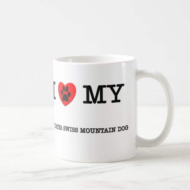 JAG ÄLSKAR MIN MER UNDERBARA SCHWEIZISKA BERGHUND KAFFEMUGG (Höger)