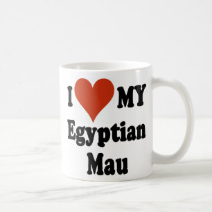 Jag älskar min Merchandise för den egyptierMau Kaffemugg