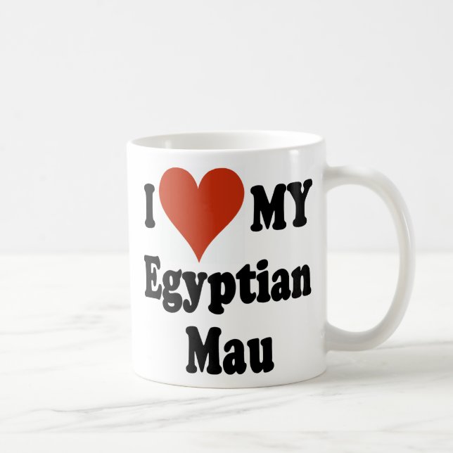 Jag älskar min Merchandise för den egyptierMau Kaffemugg (Höger)