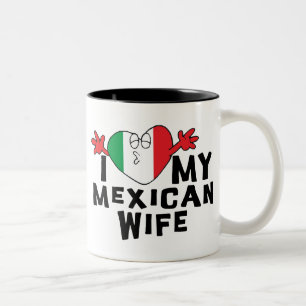 Jag älskar min mexicanska fru Två-Tonad mugg