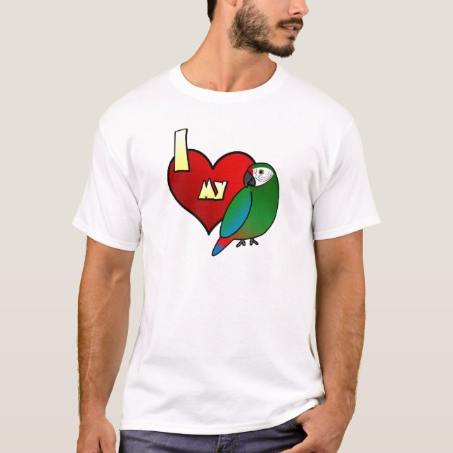 Jag älskar min militära Macaw T Shirt (Framsida)