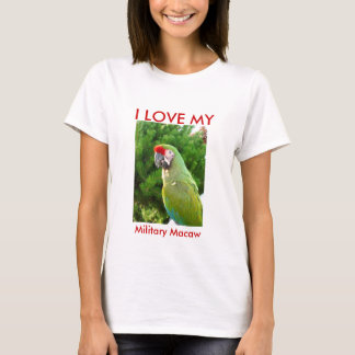 JAG ÄLSKAR MIN militära Macaw Tee Shirt
