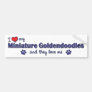 Jag älskar min miniatyr Goldendoodles (åtskillig Bildekal