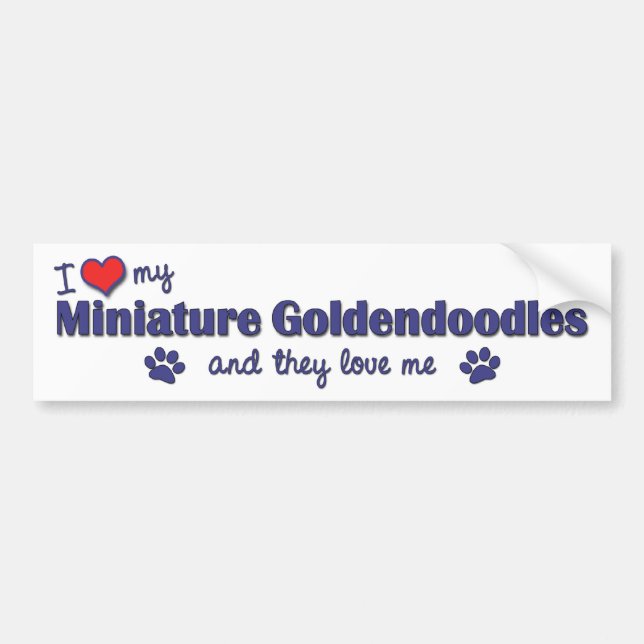 Jag älskar min miniatyr Goldendoodles (åtskilliga Bildekal (Framsidan)