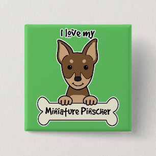Jag älskar min miniatyrPinscher Knapp