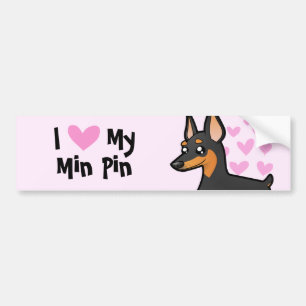 Jag älskar min miniatyrPinscher/Manchester Terrie Bildekal