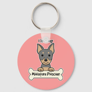 Jag älskar min miniatyrPinscher Nyckelring