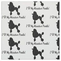 Jag älskar min miniatyrpudel med hjärta och tassar