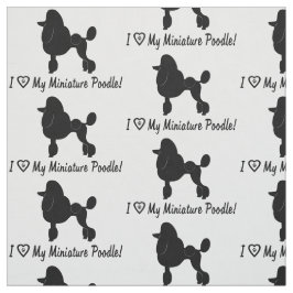Jag älskar min miniatyrpudel med hjärta och tassar tyg