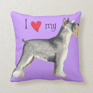 Jag älskar min miniatyrSchnauzer Kudde
