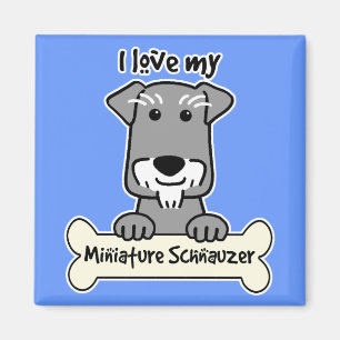 Jag älskar min miniatyrSchnauzer Magnet