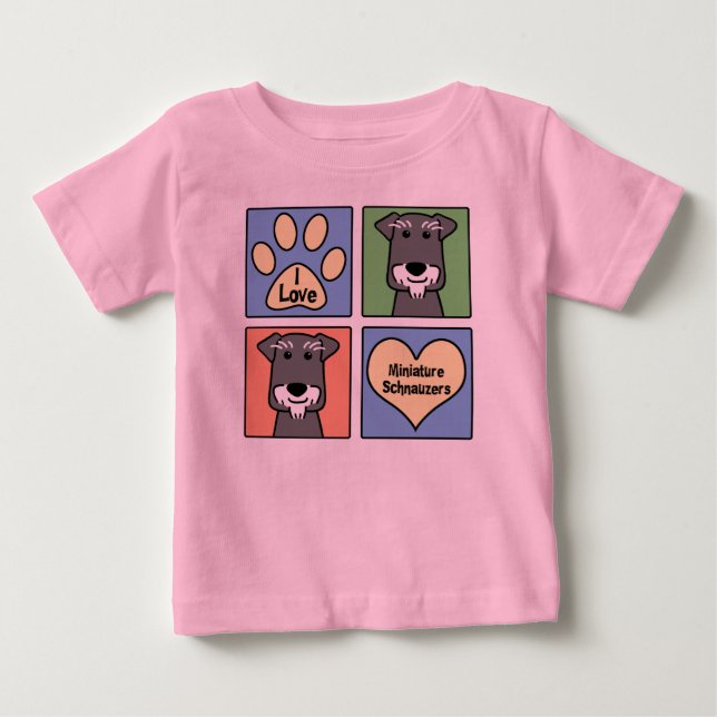 Jag älskar min miniatyrSchnauzer Tee (Framsida)