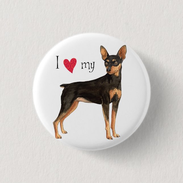 Jag älskar min minut klämmer fast knapp (Framsida)