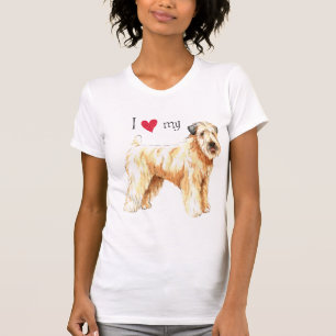 Jag älskar min mjuka bestrukna Wheaten Terrier Tee Shirt
