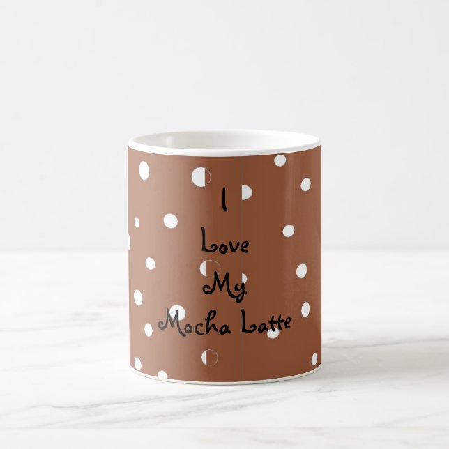Jag älskar min mocha latte kaffemugg (Center)