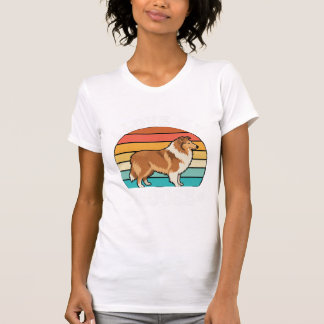 Jag älskar min Moose Retro Collie Hund T Shirt