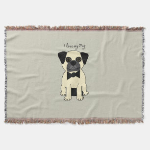 Jag älskar min mops filt