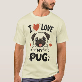 Jag älskar min mops t shirt
