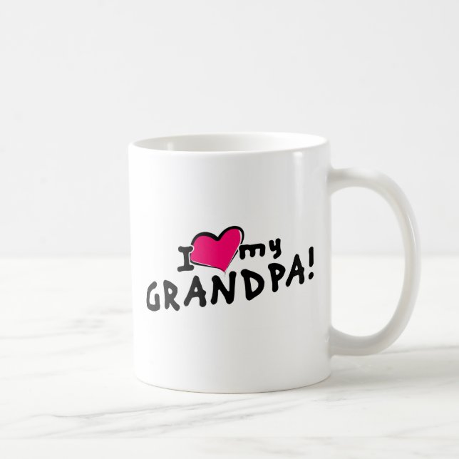 Jag älskar min morfar! kaffemugg (Höger)