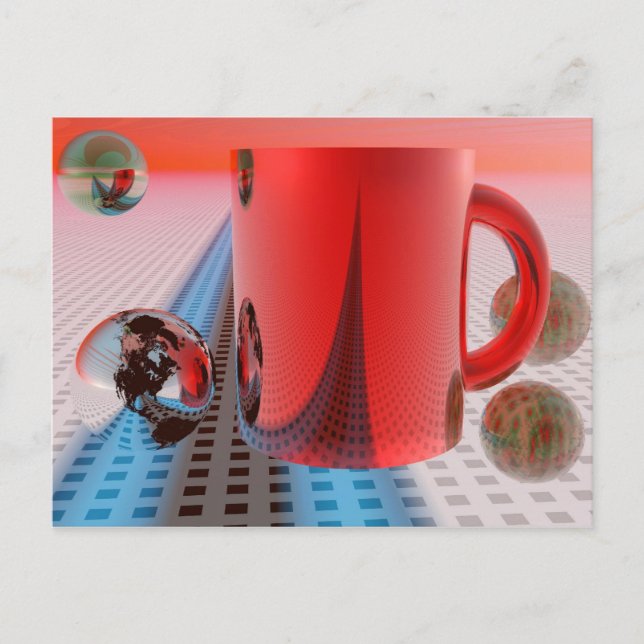 Jag älskar min morgonkaffe vykort (Framsida)