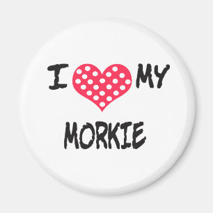 Jag älskar min Morkie Magnet
