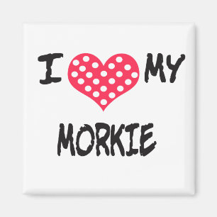 Jag älskar min Morkie Magnet