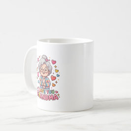 Jag älskar min mormor/farmor kaffemugg