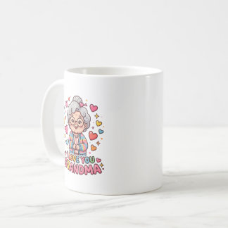Jag älskar min mormor/farmor kaffemugg