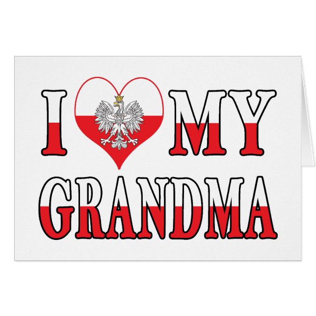 Jag älskar min mormor hälsningskort (Framsidan Horizontal)