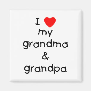 Jag älskar min mormor & morfar magnet