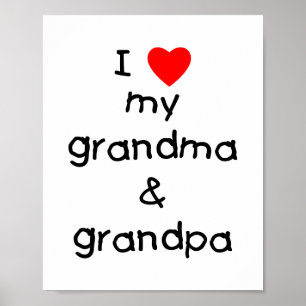 Jag älskar min mormor & morfar poster