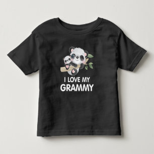 Jag älskar min mormor söta baby och vuxna pandas t shirt