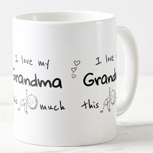 Jag älskar min mormor typografi namngiven grafik kaffemugg
