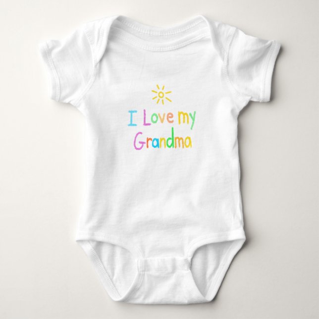 Jag älskar min mormorspädbarnBodysuit Tee (Framsida)