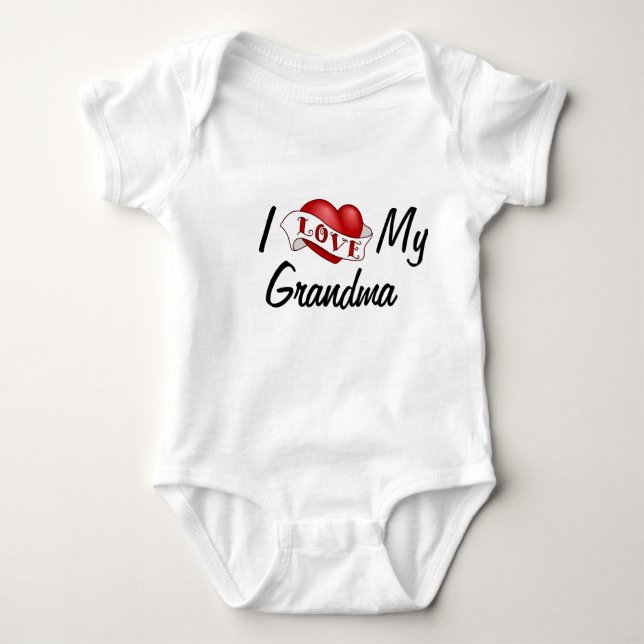 Jag älskar min mormorspädbarnranka t shirt (Framsida)