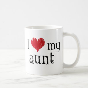 Jag älskar min moster kaffemugg