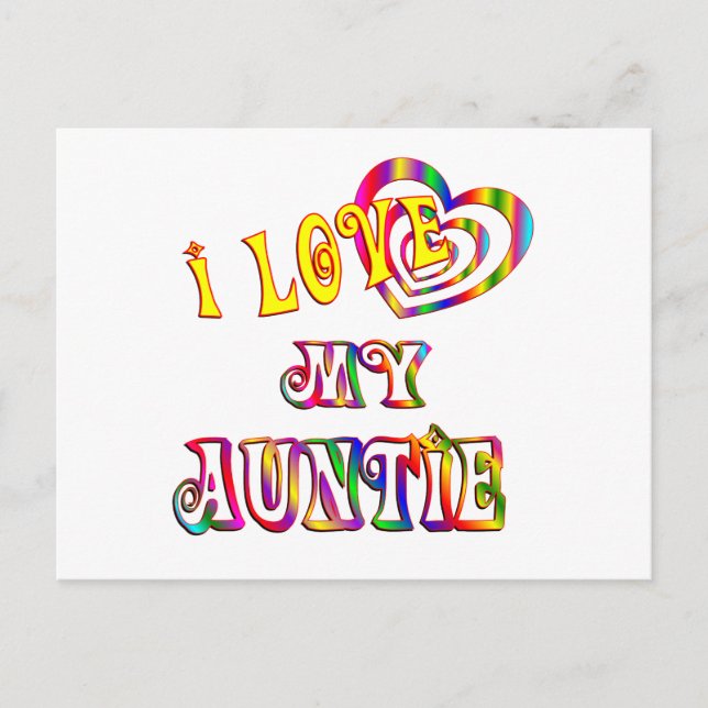 Jag älskar min moster vykort (Framsida)