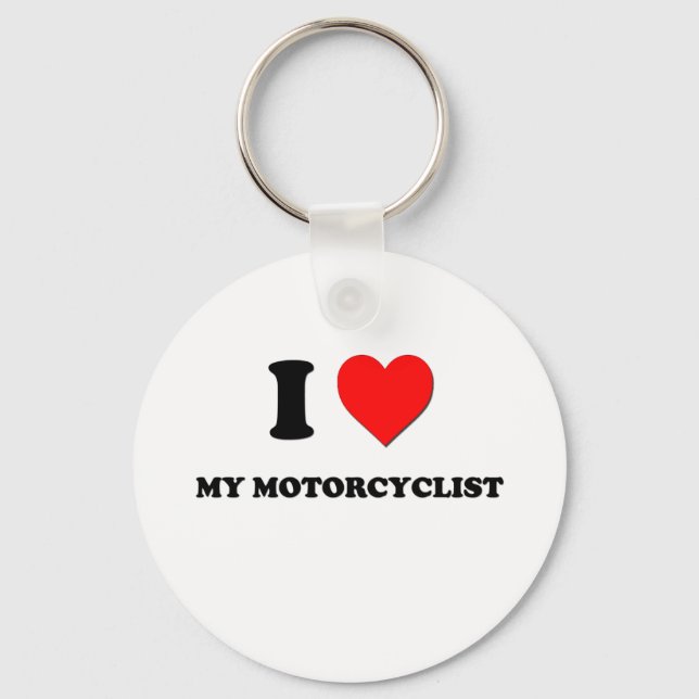 Jag älskar min motorcyklist nyckelring (Framsida)