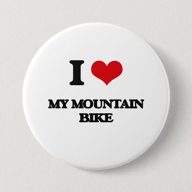 Jag älskar min mountainbike knapp (Framsida)